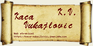 Kaća Vukajlović vizit kartica